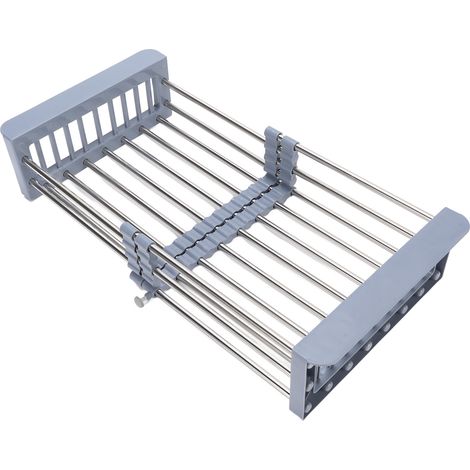 Passoire d'évier multifonctionnelle en acier inoxydable, extensible et facile à nettoyer, idéale pour la cuisine. (1/5)