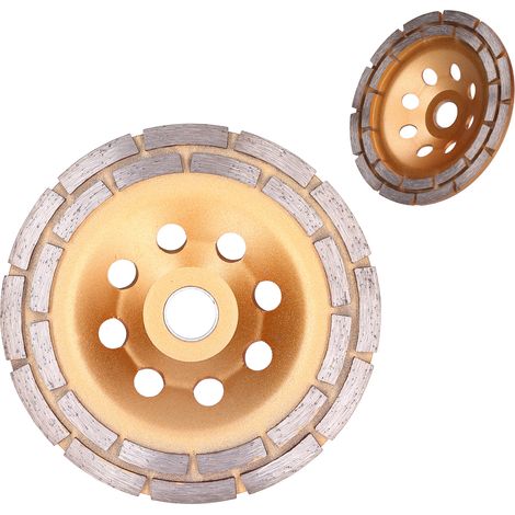 Meule à double rangée de disques métalliques diamantés pour le polissage et le nettoyage, 150 mm (1/5)