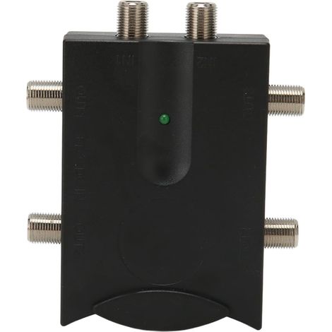 Amplificateur TV, Amplificateur de Signal D'antenne TV 2 Entrées 4 Sorties pour Connecter Une Antenne ou Une Télévision par Câble à Plusieurs Téléviseurs, pour Les Services de (1/5)