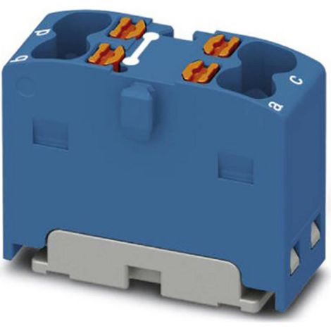 Bloc de distribution Phoenix Contact 4 voies, section de fils 2,5 mm², 17.5A, 450 V ( Prix pour Paquet de 30 ) (1/3)