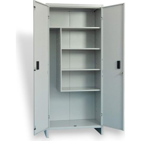 Armadio portascope da interno in metallo con serratura - 60x40xH180 cm