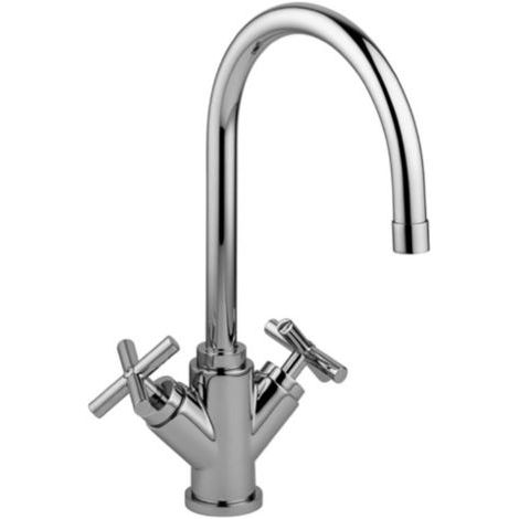 PAFFONI Quattro miscelatore lavello monoforo con canna orientabile cromato codice prod: QTV180CR (1/4)