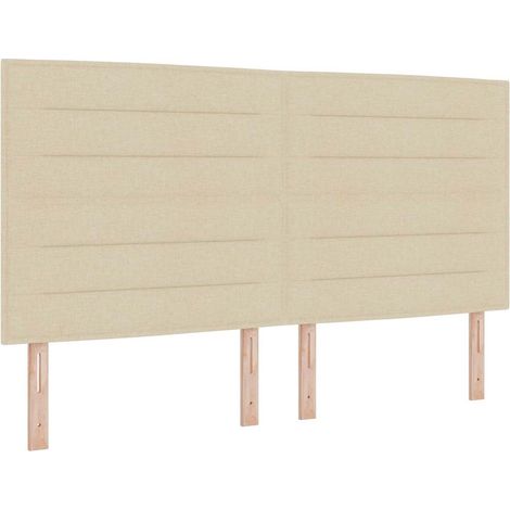 Maison Exclusive - Letto a Sorgente LED con testiera Crema 180 x 200 cm Tessuto (1/5)