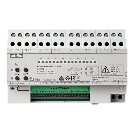Jung Relaisstation Universal 8fach, REG, 8 TE RS 8 REGHE