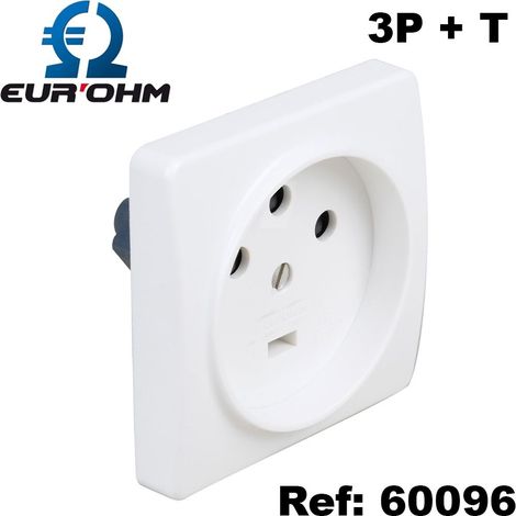 Socle de prise de courant 20A - 2P+T ou 3P+T à encastrer - type de socle - Socle 20A 3P+T à encastrer (1/2)
