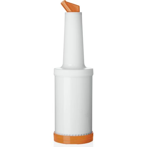Bec verseur graduée et flacon de conservation en Polypropylène 1 L orange H 320 mm Ø 90 mm - Was Germany