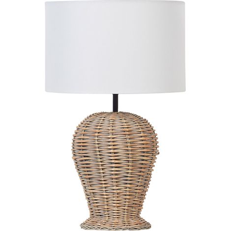 Tischlampe FURELOS Rattan Naturfarben (1/5)
