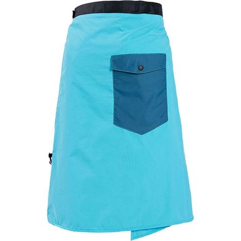 ultra-lightweight waterproof nylon rain kilt skirt for hiking, camping, cycling, fishing, outdoor activities, foldable for storage, blue, women's and men's (1/5)
