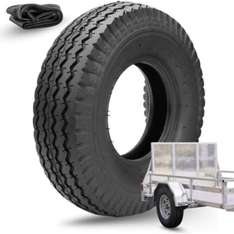 1 Pneumatico 4.80/4.00-8 + Camera D'Aria Rinforzato 4PR Gomme Copertone per Ruote Carrello Rimorchio da Barca (1/5)
