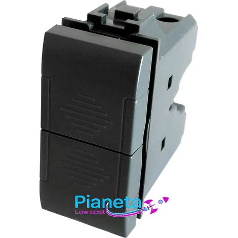 Frutti compatibili Bticino Living International nero pulsanti Interruttori prese  T26 Pulsante Doppio