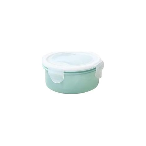 Mini boîte de conservation au réfrigérateur (Blue ) , boîte à déjeuner Portable transparente scellée, cuisine ronde et carrée, conteneur de stockage (1/5)