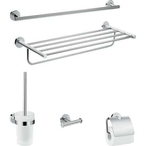 Hansgrohe Logis Universal - Juego de accesorios para baño, cromo 41728000 (1/2)