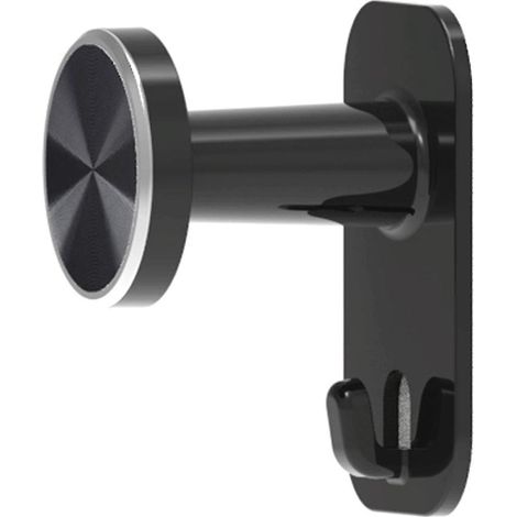 Robuster, schützender Kopfhörer-Wandhalter mit Organizer für Headsets – silberner Bügel – schwarz (1/4)