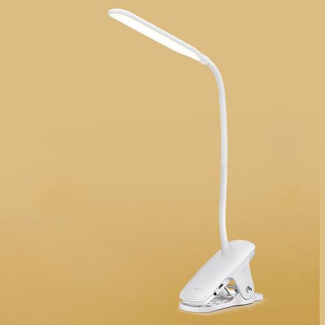 Lampada da lettura, lampada da scrivania con morsetto, luminosità regolabile e flessibile per leggere, lavorare e viaggiare (quadrata) (1/3)