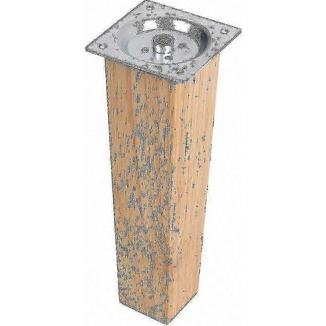 Pieds de meubles carrés, couleur chêne, 20 cm. (1/5)
