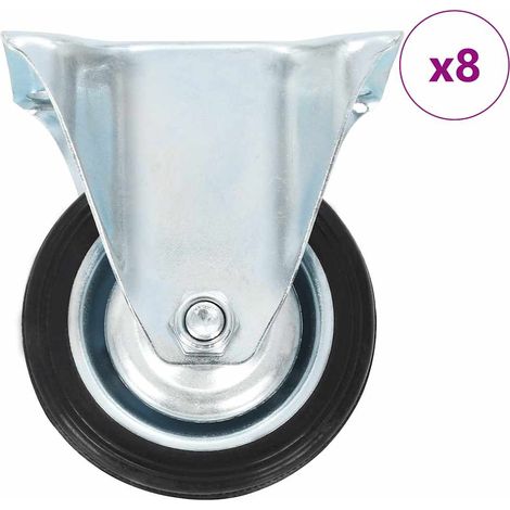 vidaXL Ruedas fijas 8 unidades 75 mm (1/5)