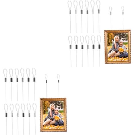 Lot de 24 cordons suspension invisibles en nylon pour cadres photo, (1/5)