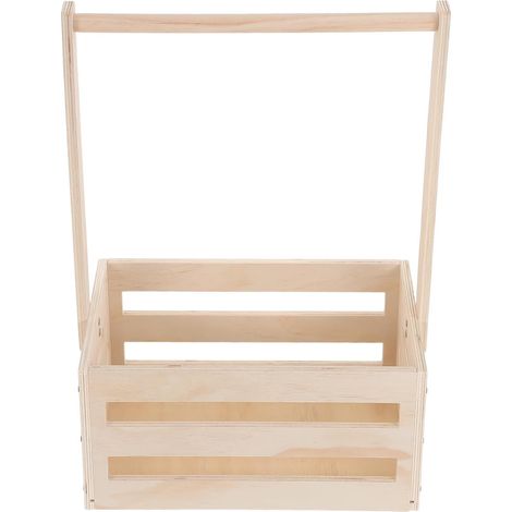 Caisse de Rangement Bébé en Bois, Poignée Intégrée, Base Stable (1/5)