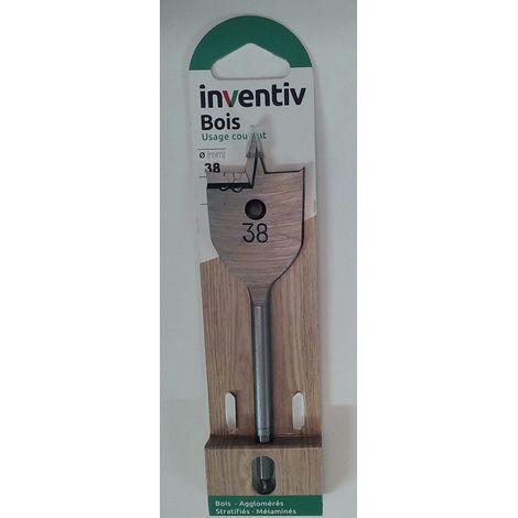 Mèche bois plate INVENTIV Ø38 mm - Perçage précis et durable