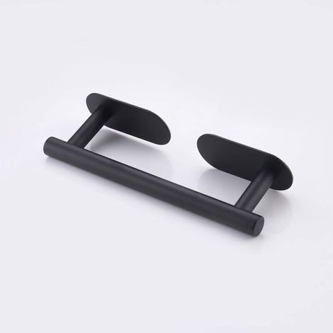 A7100S23-P Petit porte-serviettes autocollant en acier inoxydable SUS 304 23 cm, A7100S23-BK-20190522, Noir mat, 9-Inch (1/3)