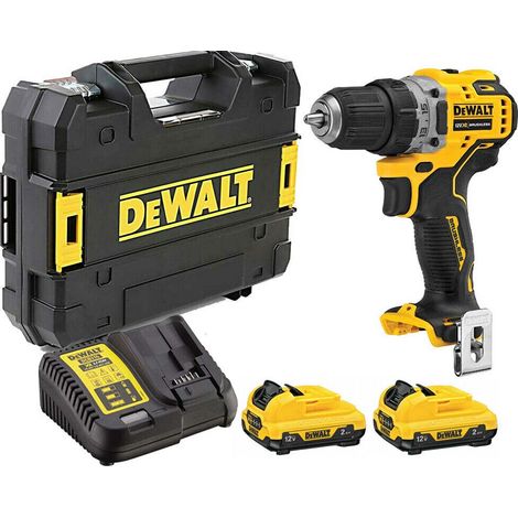 DeWALT DCD701D2 Cordless 12V XR Brushless Sub Compact Drill Driver Set With 2x2Ah Batts, Charger And Carry Case