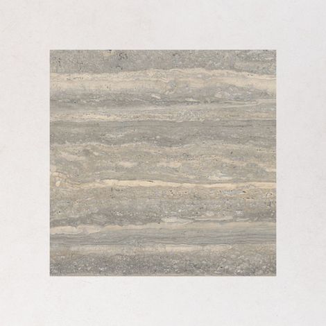 Carrelage Intérieur Effet Pierre MYSTONE TRAVERTINO 60x60 cm Silver Travertino (1/5)