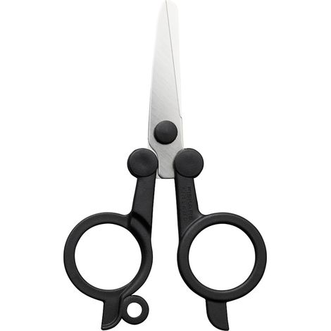 Fiskars ReNew Forbici da Viaggio Pieghevoli, Lunghezza 11 cm, Acciaio Inox Rigenerato/Plastica di Recupero, Design Ergonomico, Nero, 1075352 (1/3)