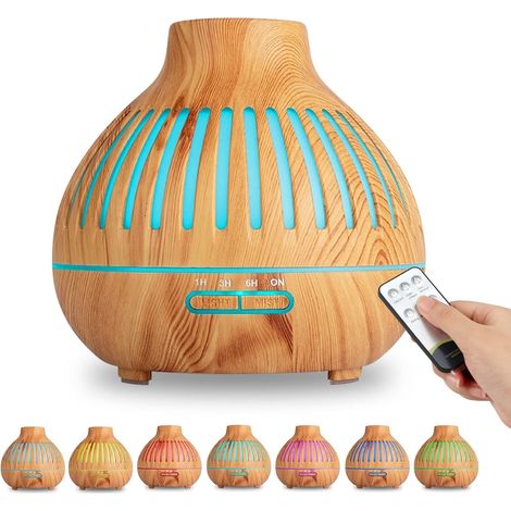 Air Humidifier, 400ml Electric Aroma Diffuser with 7 Color Night Light, Ultrasonic Humidifier Essential Oil Diffuser for Auto Home Office Bedroom (1/5)