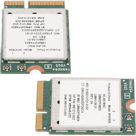 Carte WiFi 6 M.2 Key E 2400 Mbps, Bluetooth 5.2, Double Bande 2.4G/5G, Adaptateur Réseau Haute Vitesse 802.11ax (1/5)