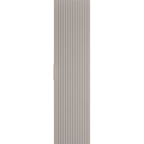 Colonne de salle de bain suspendue striée - Beige - H140 cm - ZEVARA