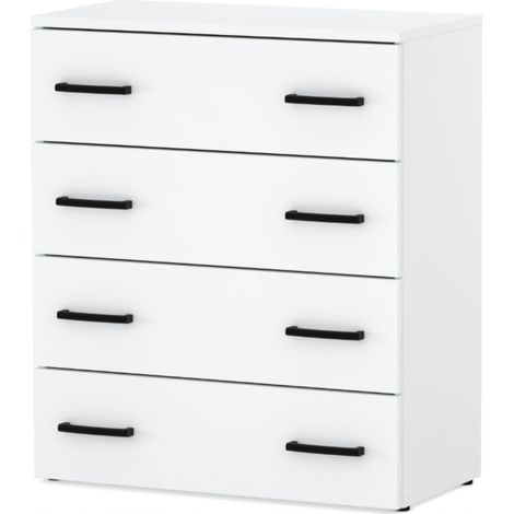 Meuble à chaussures blanc mat 71,2 x 82,9 x 35 cm – 4 étagères – Panneau stratifié haute qualité – Charnières coulissantes avec verrou (1/5)