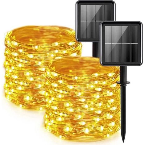 Luci a stringa solari - ZGEER - YGL001 - Giallo caldo - LED - 200 lampadine - Stile contemporaneo (1/4)