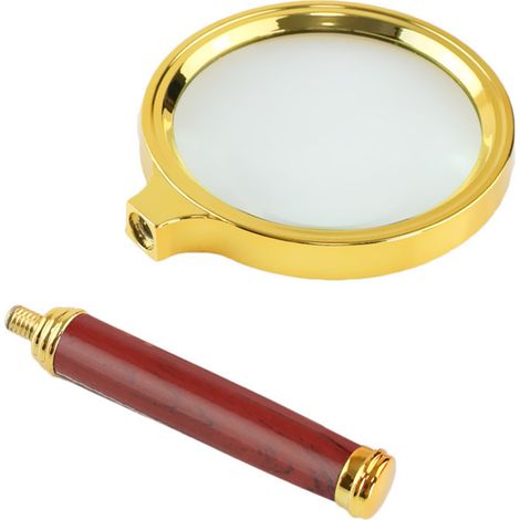 Loupe à manche en bois, grossissement x10, adaptée à la lecture et à l'utilisation par les personnes âgées, et loupe de poche pour l'identification du jade. (1/5)