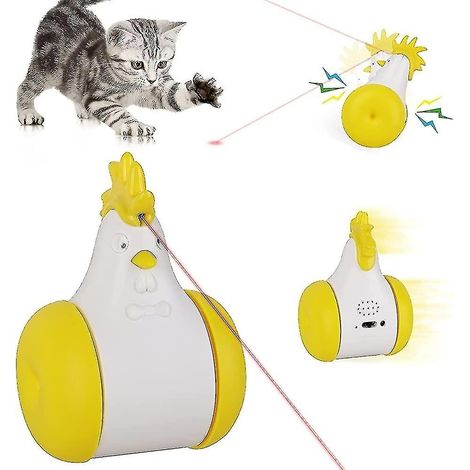 Jouet interactif pour chat, jouet infrarouge automatique pour chat/chaton, fonction appel/son