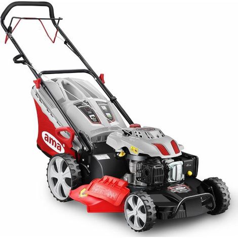 AMA – Tondeuse thermique 53 cm – Moteur 196 cc 4 temps – Traction arrière – 7 hauteurs de coupe 25-75 mm – Panier 70 l – Corps acier antichoc (1/5)