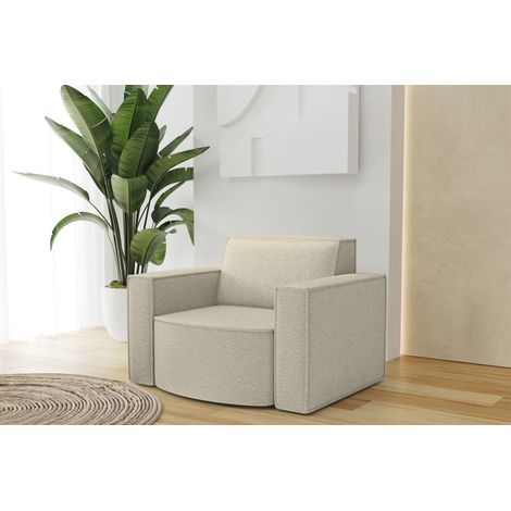 Sessel Designersessel PALMA in Stoff Ascot Champagne (1/2)