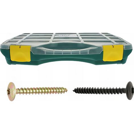 Coffret w 18 vis penture torx acier zingué bch & noir gdes long. - 260 pc mm