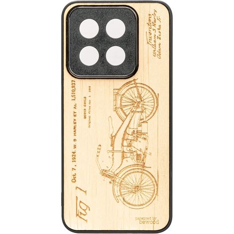 Custodia in legno Bewood per Xiaomi 14T HARLEY PATENT ANIEGRE (1/2)