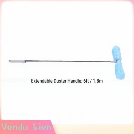 Plumeau télescopique extensible de 6 pieds avec 10 recharges lavables réutilisables pour ventilateurs de plafond et appareils (1/4)