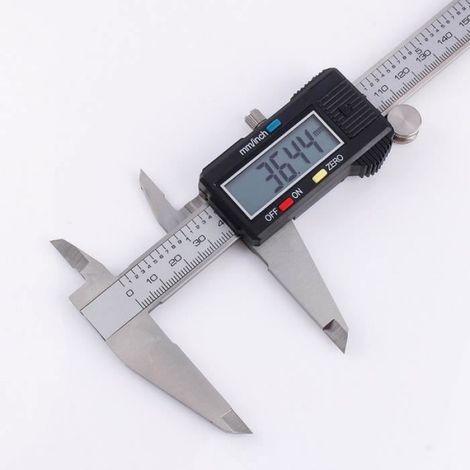 Pied à coulisse numérique - 200mm - Acier inoxydable - Écran LCD - Mesures intérieures et extérieures (1/4)