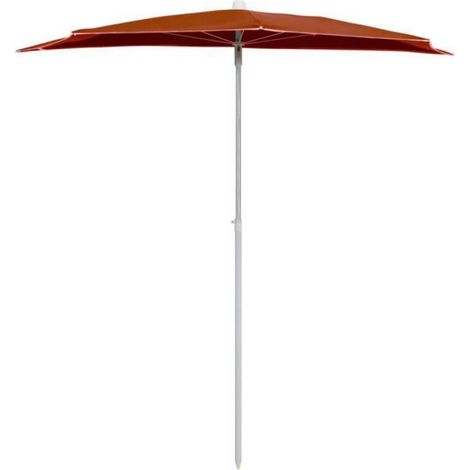 Demi-parasol - - HB042 - 180x90 cm - Terre cuite - Mât droit en acier