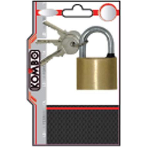 Lucchetto in Ottone da 20mm Gancio in Acciaio Inox 3 Chiavi Allegate