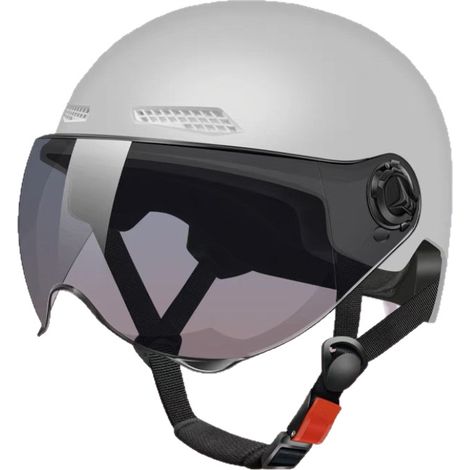 Casque de moto demi-masque vintage de style allemand avec visière, homologué adapté aux voyages et à la randonnée, tailles 55-78 cm (1/3)