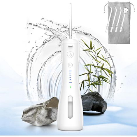 Hydropulseur dentaire sans fil et portable, 6 modes, étanche IPX7, rechargeable, nettoyeur de dents, cure-dents, usage domestique, pour le soin des appareils orthodontiques et des gencives