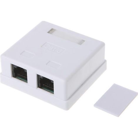 2x RJ45 Cat6 Aufputz-Anschlussdose Netzwerkstecker für Cat 6 Cat6e 8P8C