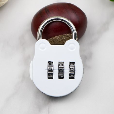 Serrure mini serrure à combinaison cadenas petit cadenas armoire petit sac à dos valise gymnase casier tiroir maison(Blanc) (1/5)