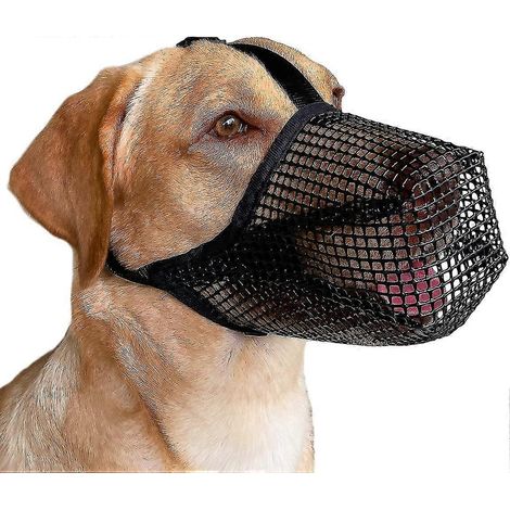 Muselière pour chien avec sangles réglables, muselières recouvertes de maille douce pour chiens de petite, moyenne et grande taille (1/5)
