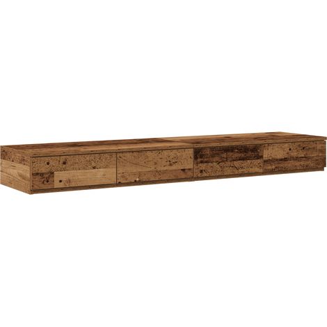 vidaXL Tiroirs de lit avec tiroir Bois ancien 160 x 36,5 x 16,5 cm