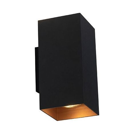 2-flammige Wandleuchte – 9,6 cm breit – Schwarz – Designer-Stil – Innenbeleuchtung für Wohnzimmer, Schlafzimmer, Küche und Esszimmer (1/5)