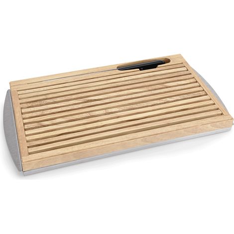 Planche à découper le pain en Acier Inoxydable L 480 mm l 255 mm H 35 mm - Was Germany